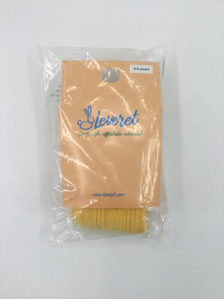 Leveret Yellow Tights - 4-6yrs - New in pkg