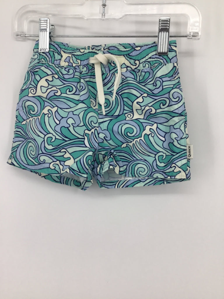 Quince Child Size 3-6 Months Blue Print Swimwear - boys