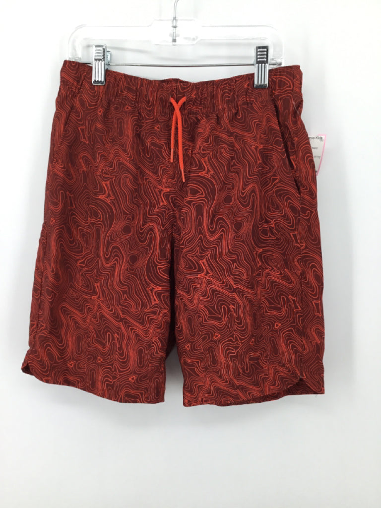 Lands' End Child Size 10 Red Print Shorts - boys