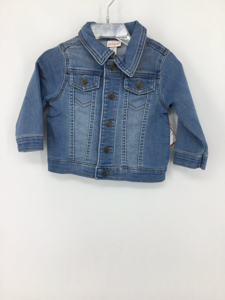 Cat & Jack Child Size 12 Months Blue Solid Jacket - boys