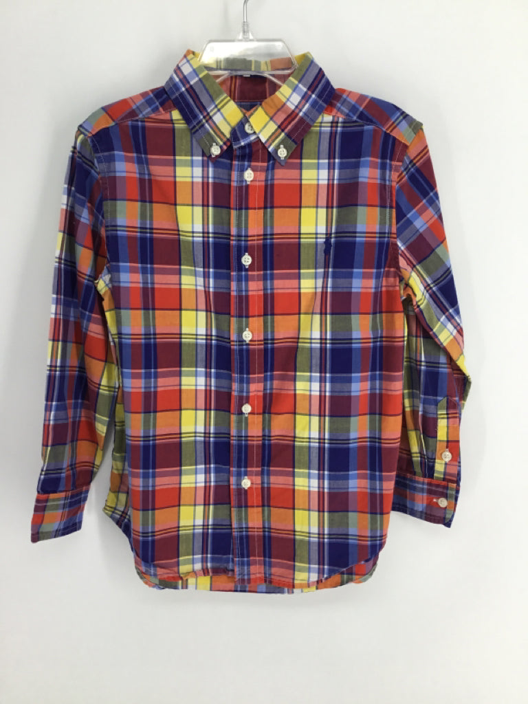 Ralph Lauren Child Size 5 Multi-Color Plaid Shirt - boys