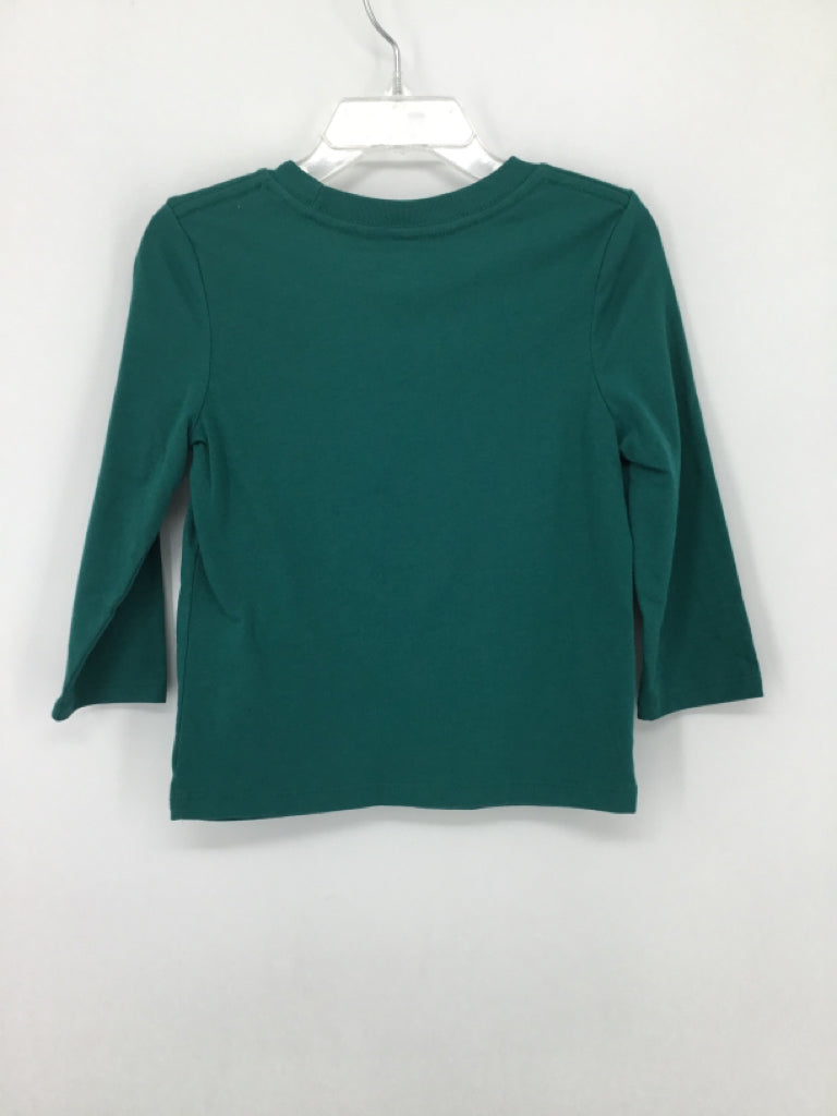 Cat & Jack Child Size 2 Green Christmas T-Shirt