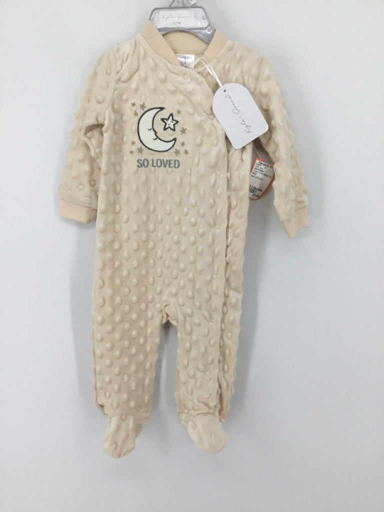 Kyle & Deena Child Size 0-3 Months Cream Embroidered Outfit - boys