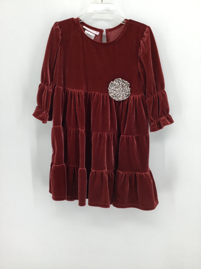 Bonnie Jean Child Size 6 Burgundy Dress - girls