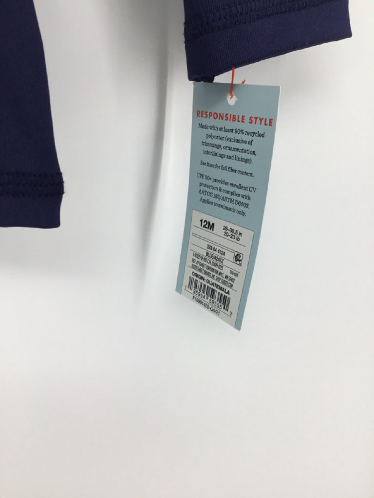 Cat & Jack Child Size 12 Months Navy Solid Swimwear - boys