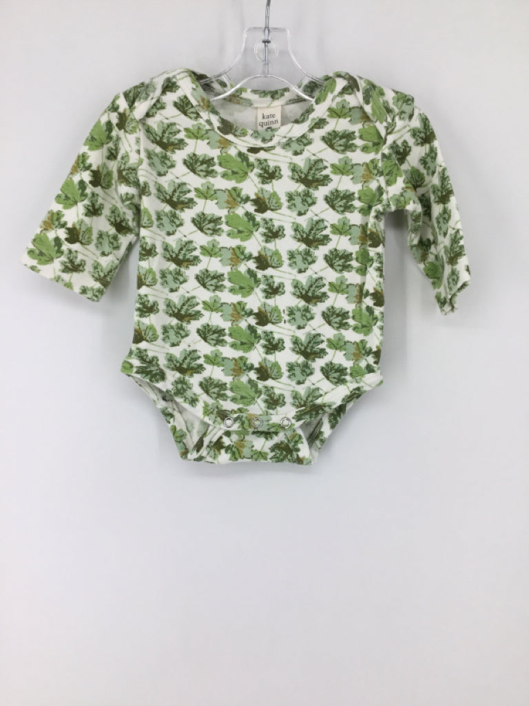 Kate Quinn Organics Child Size 3-6 Months Green Onesie