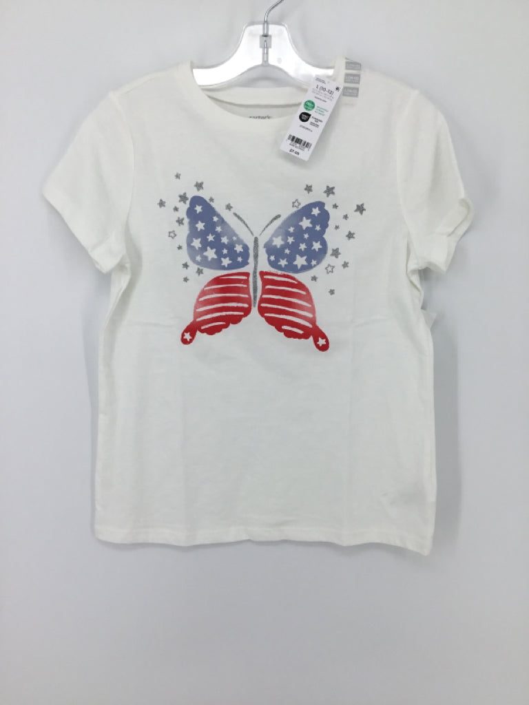 Carter's Child Size 10 White Stars & Stripes T-Shirt