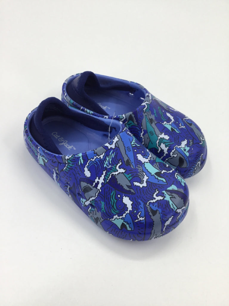 Cat & Jack Child Size 7 Toddler Blue Sandals/Flip Flops