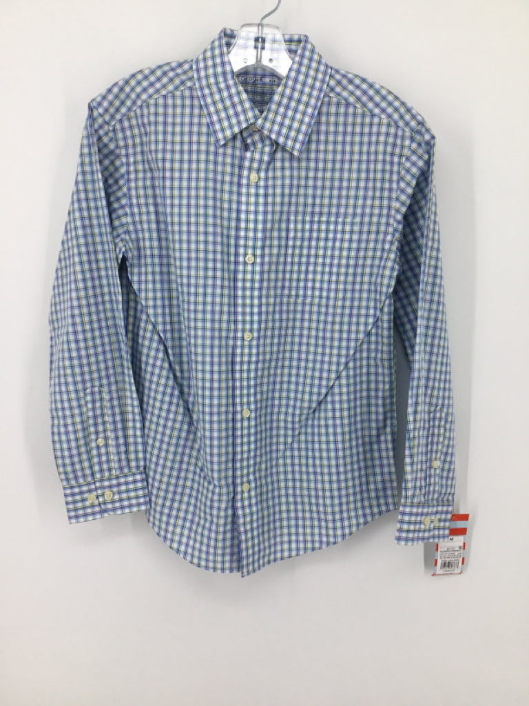 Cat & Jack Child Size 8 Blue Plaid Shirt - boys