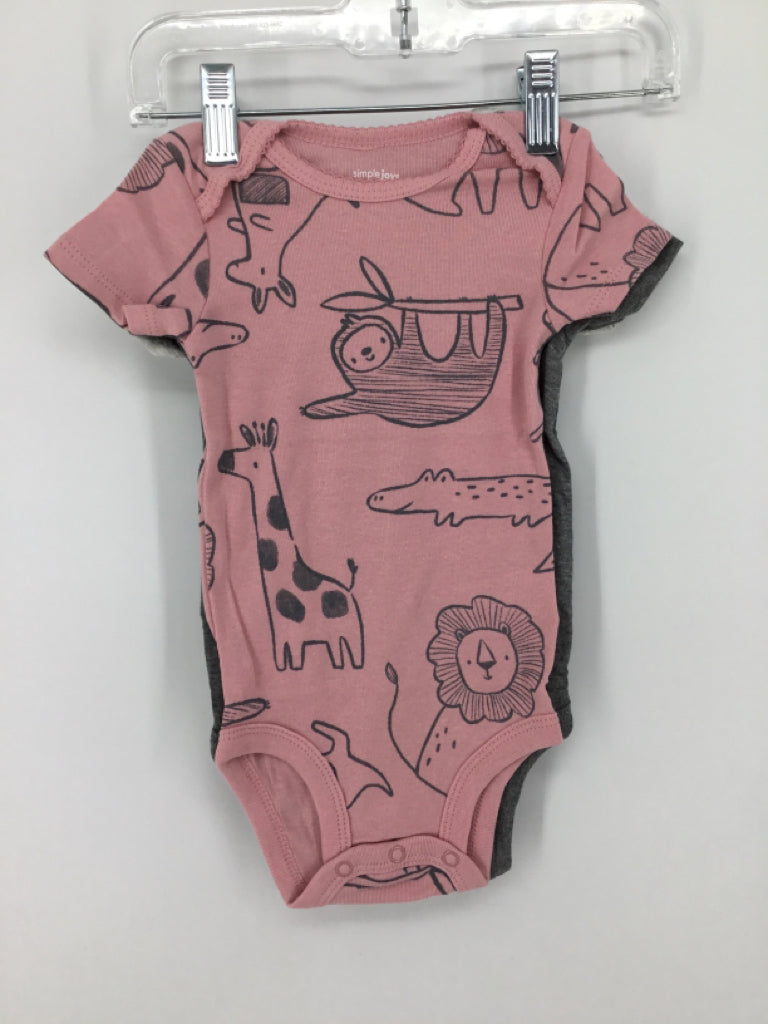 Simple Joys made by Carters Child Size 3-6 Months Gray Onesie