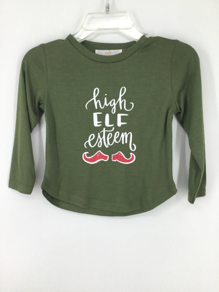 Bailey Bloosoms Child Size 9-12 Months Green Christmas T-Shirt