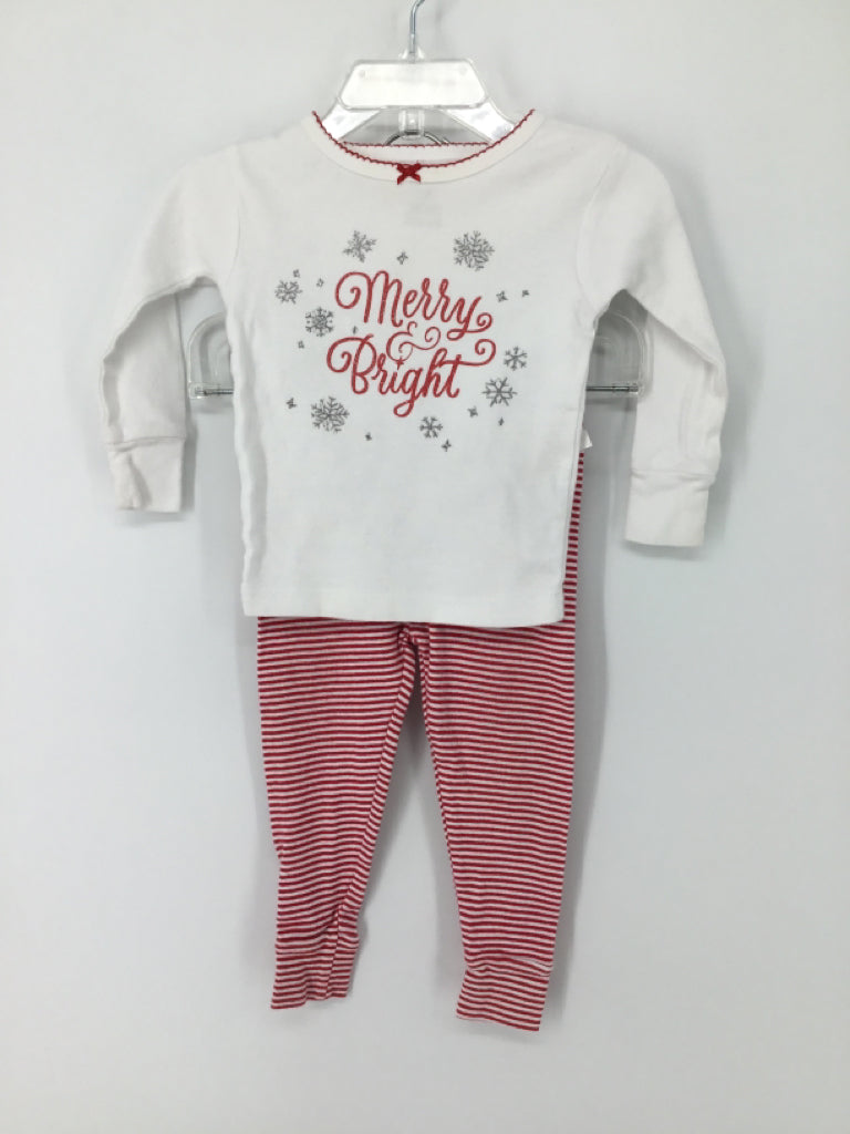 Carter's Child Size 12 Months Red Christmas Pajamas