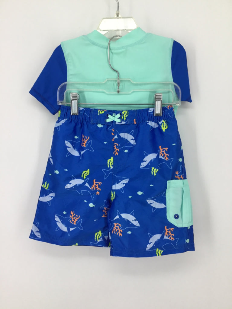 Berkley Jensen Child Size 5 Blue screen printed Swimwear - boys