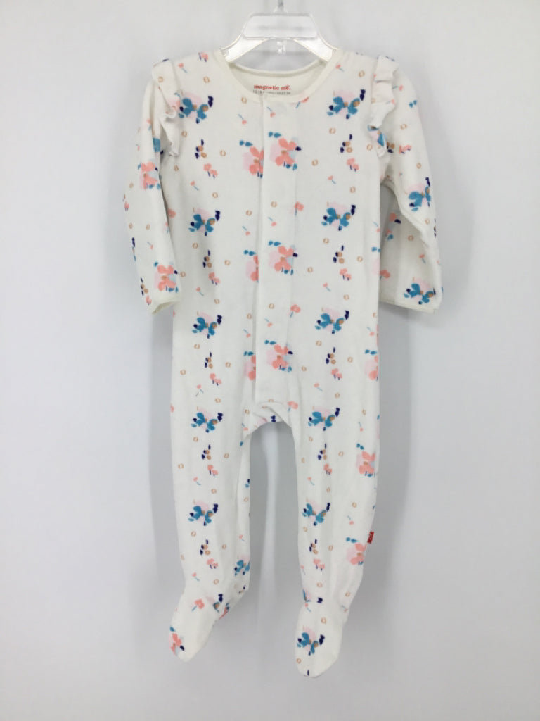 Magnetic Me Child Size 12-18 Months White Sleepers