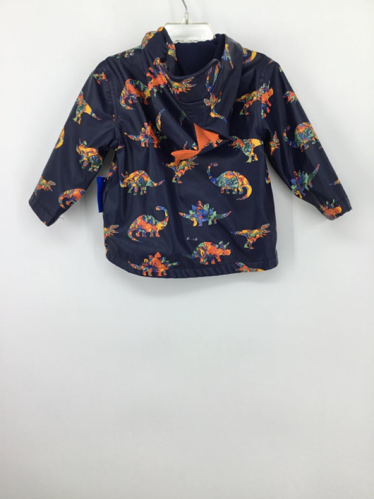 Little Me Child Size 12 Months Black Dinosaur Raincoat - boys