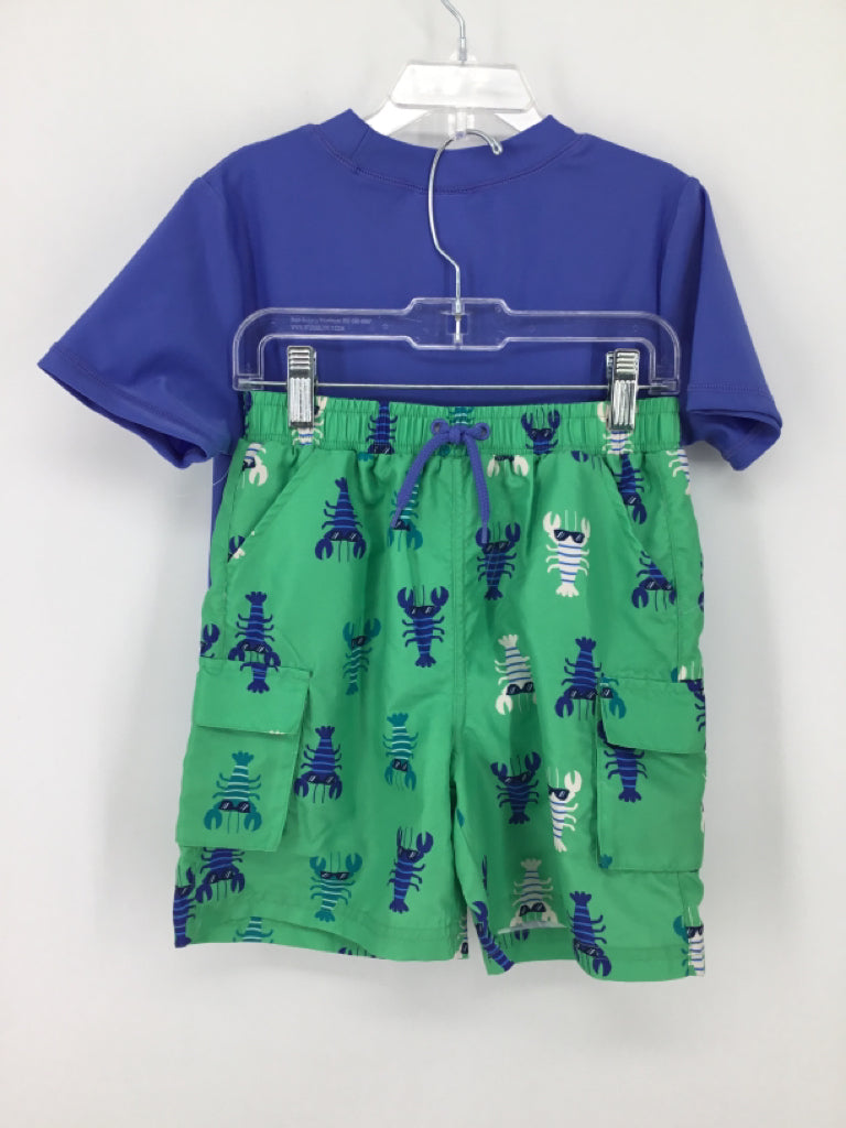 Berkley Jensen Child Size 7 Blue screen printed Swimwear - boys
