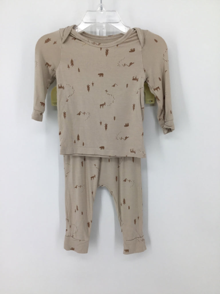Just One You Made by Carters Child Size 6 Months Tan Print Outfit - boys
