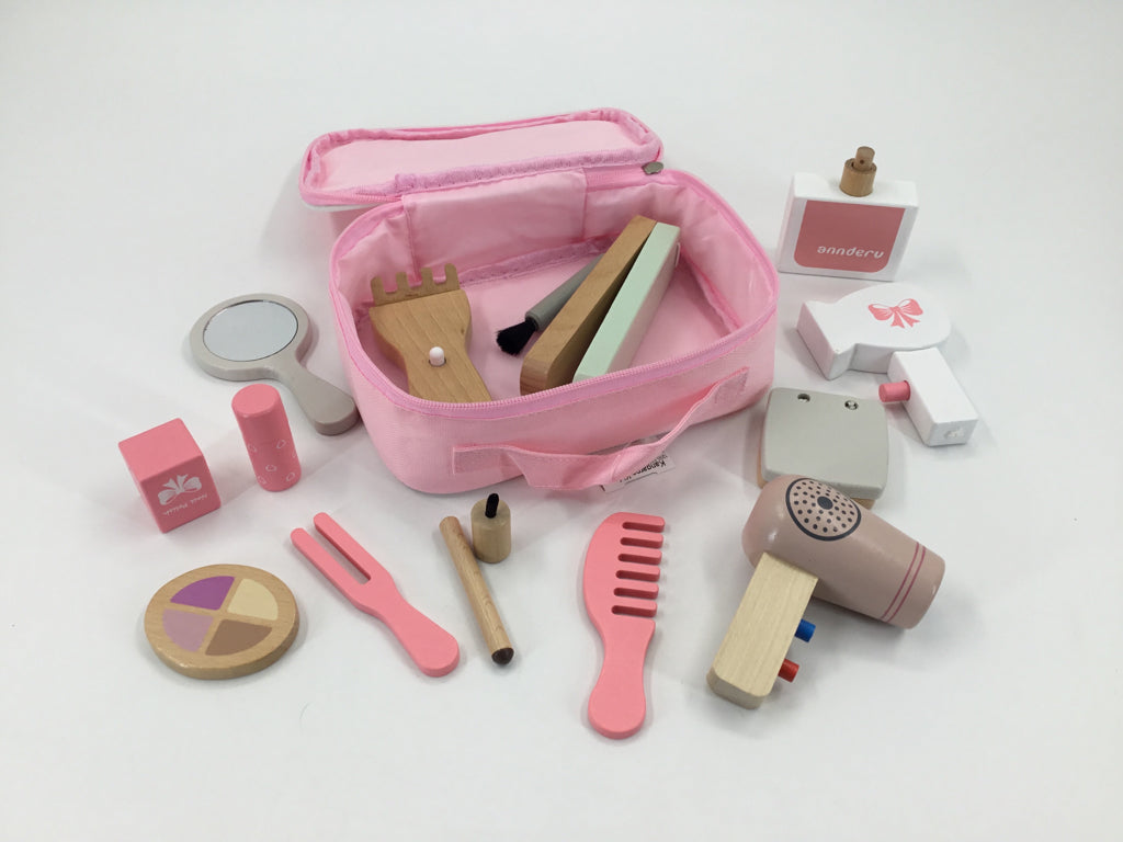Classic World Wooden Hair and Make-up Playset w/ Case