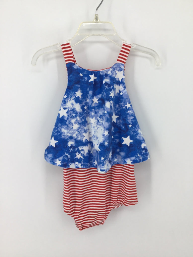 Cat & Jack Child Size 18 Months Blue Stars & Stripes Outfit