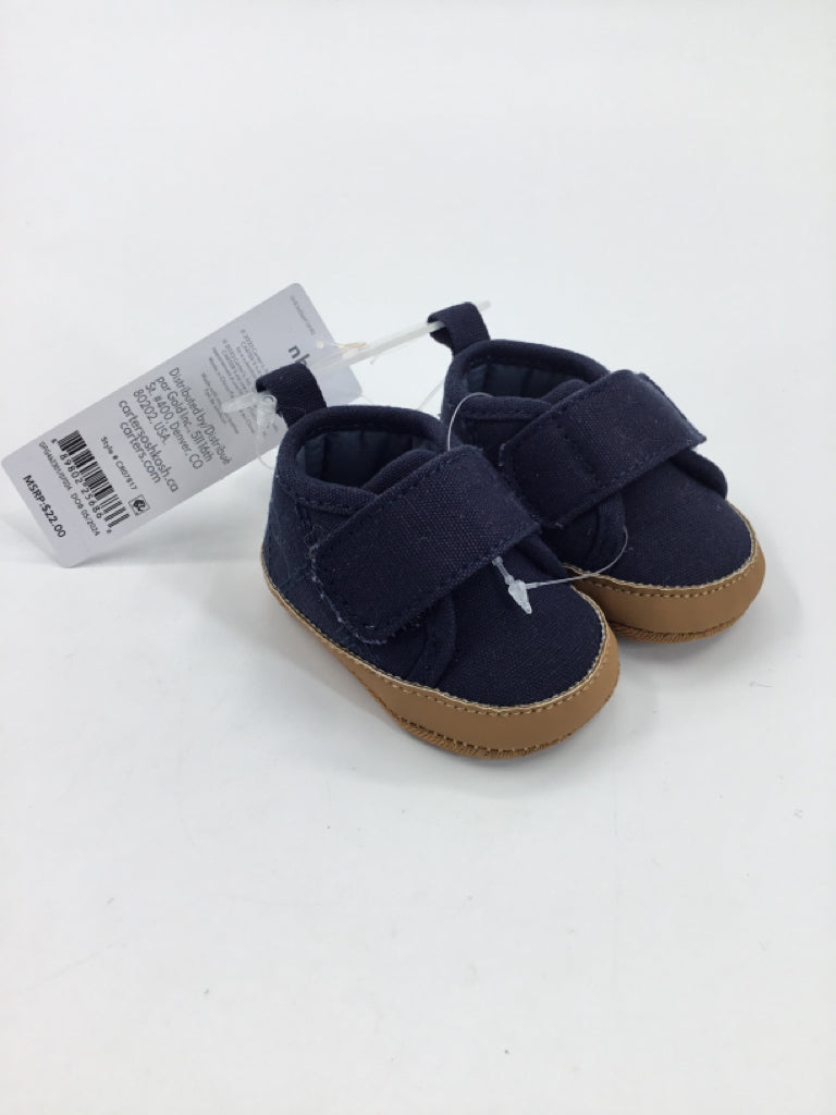 Carter's Child Size 0 Months Navy Baby/Walker Shoes