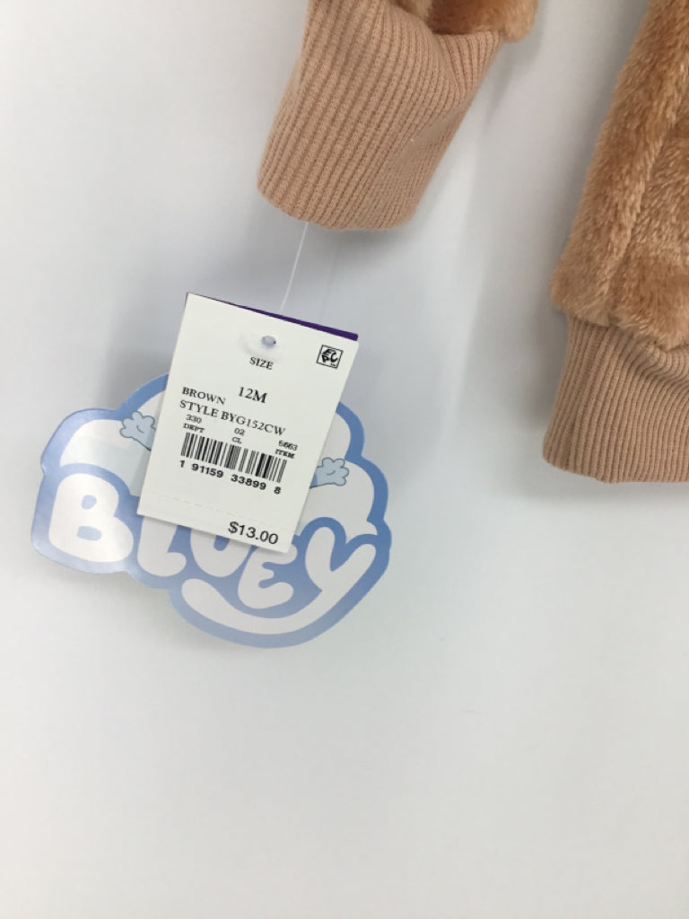 Bluey Child Size 12 Months Tan Christmas Sweatshirt