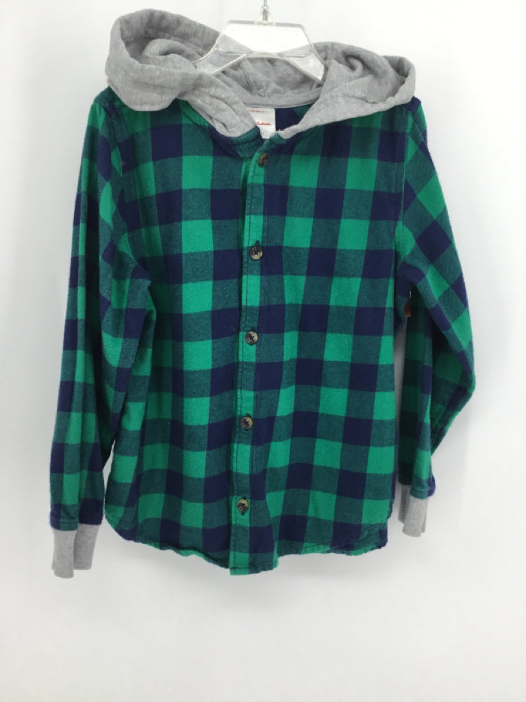 Hanna Andersson Child Size 5 Green Checkered Shirt - boys