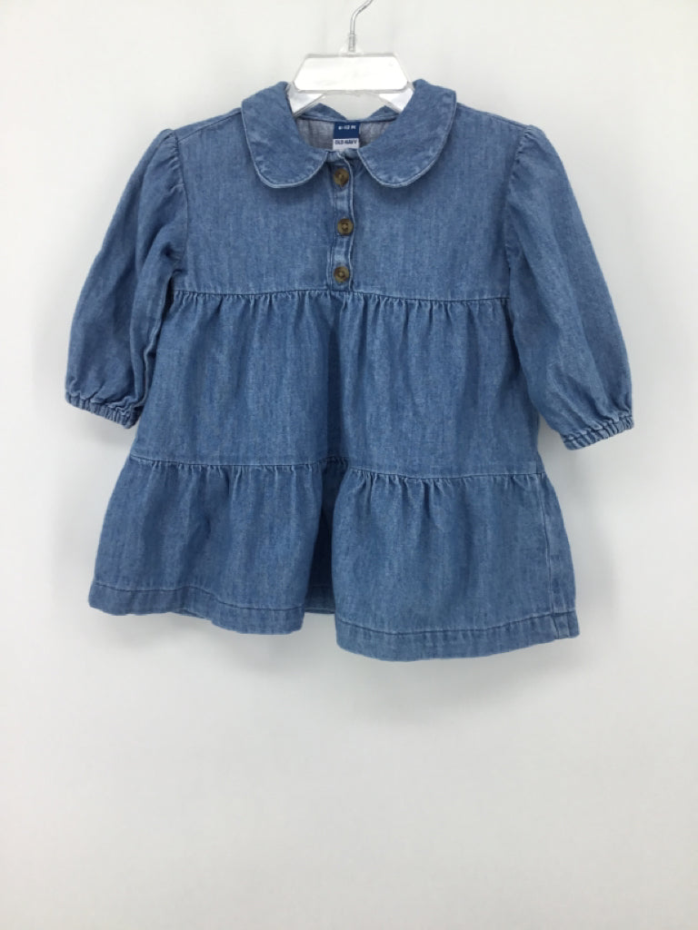 Old Navy Child Size 6-12 Months Blue Dress - girls