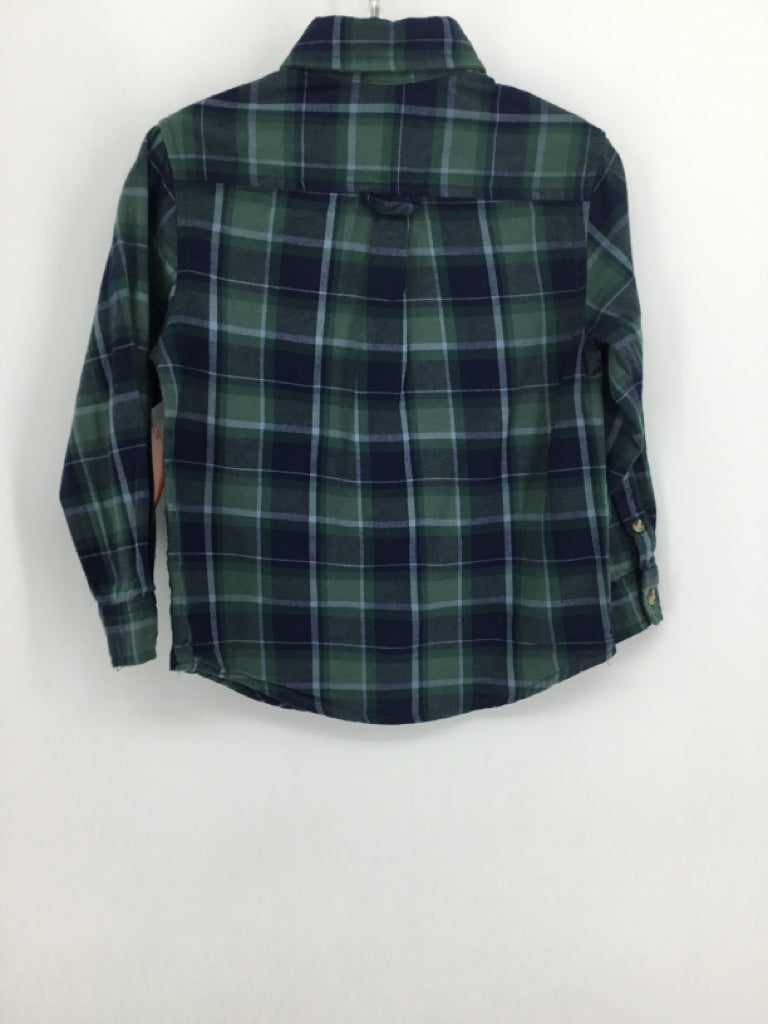 Class Club Child Size 4 Green Plaid Shirt - boys