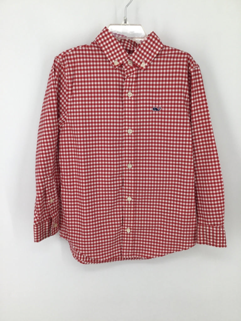 vineyard vines Child Size 5 Red Gingham Shirt - boys