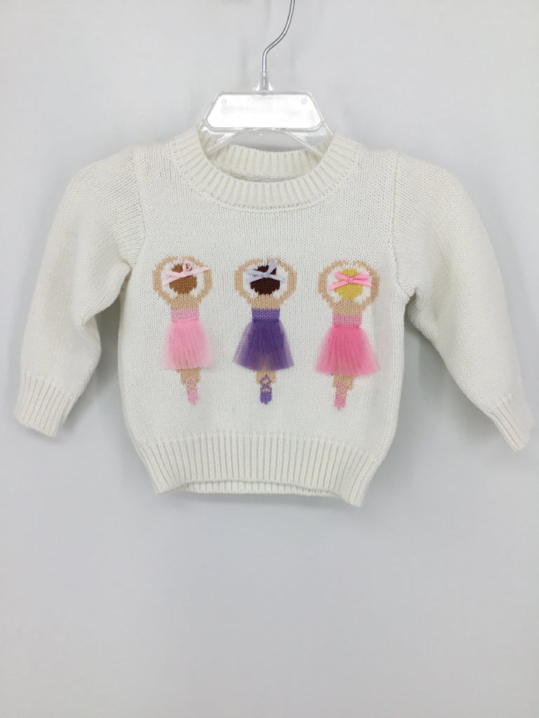 Mudpie Child Size 0-3 Months White Sweater - girls