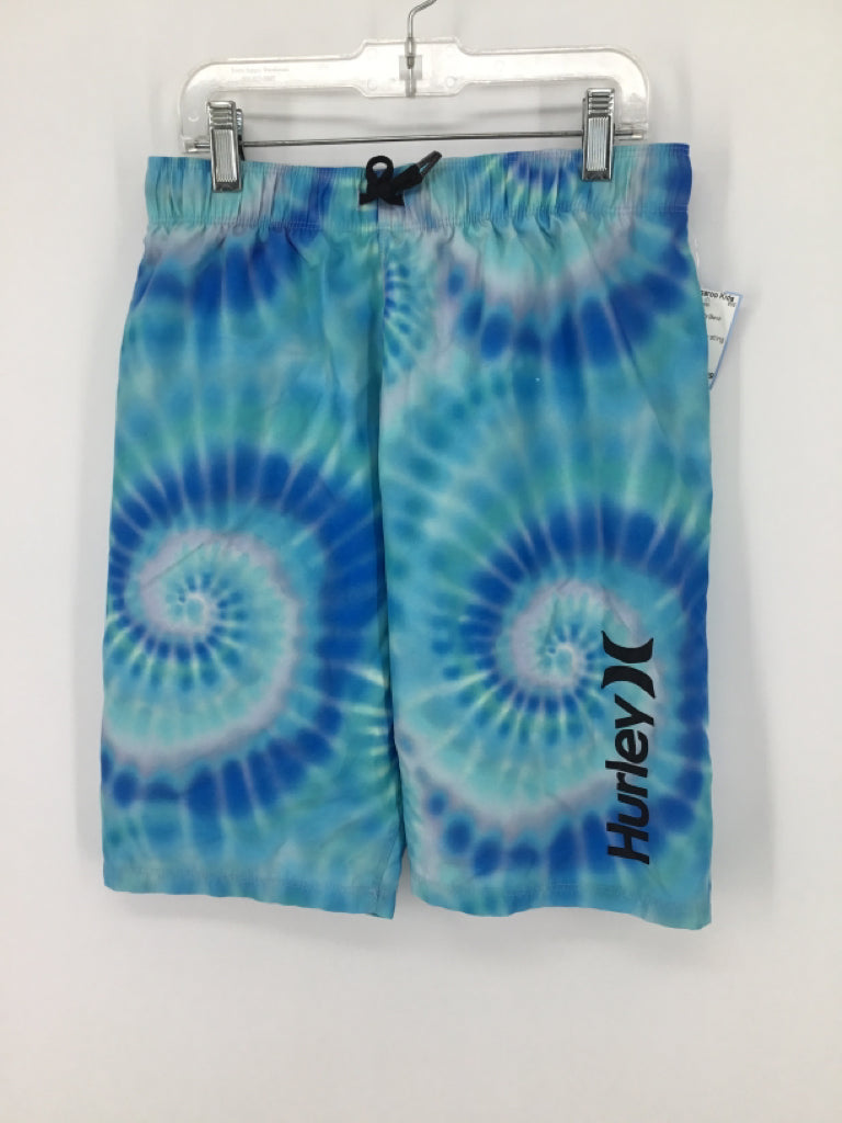 Hurley Child Size 12 Blue Print Swimwear - boys