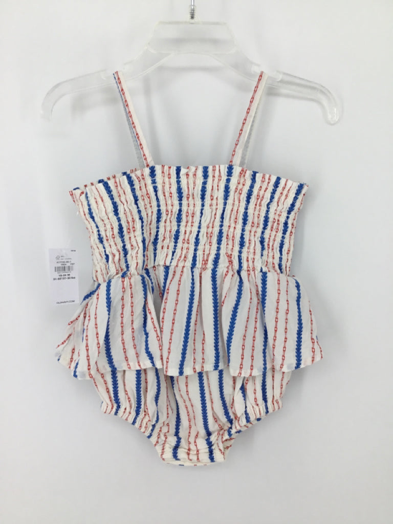 Old Navy Child Size 18-24 Months White Stars & Stripes Outfit