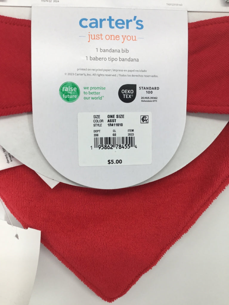 Just One You Made by Carters Child Size One Size Red Christmas Bib