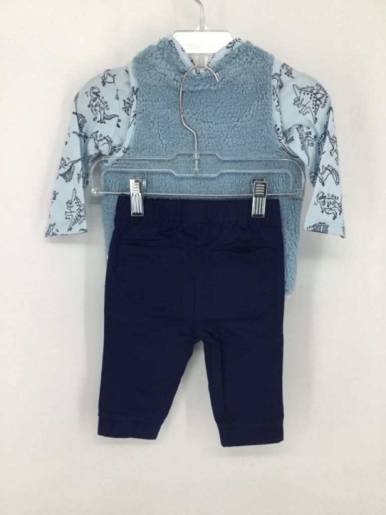 First Impressions Child Size 3-6 Months Blue Dinosaur Outfit - boys