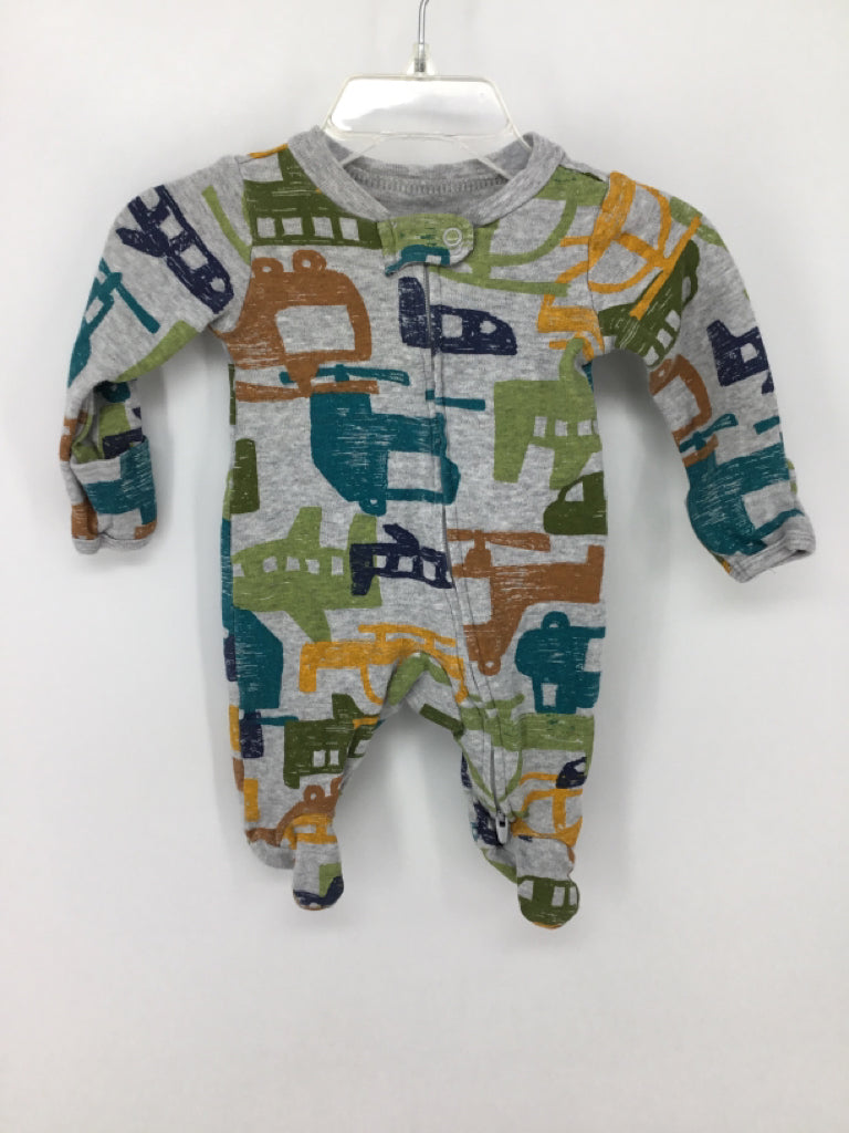 Carter's Child Size Newborn Gray Sleepers