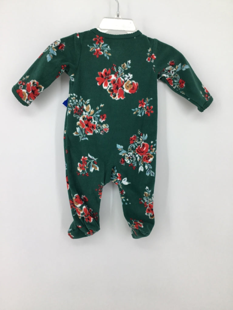 Carter's Child Size 3 Months Green Sleepers