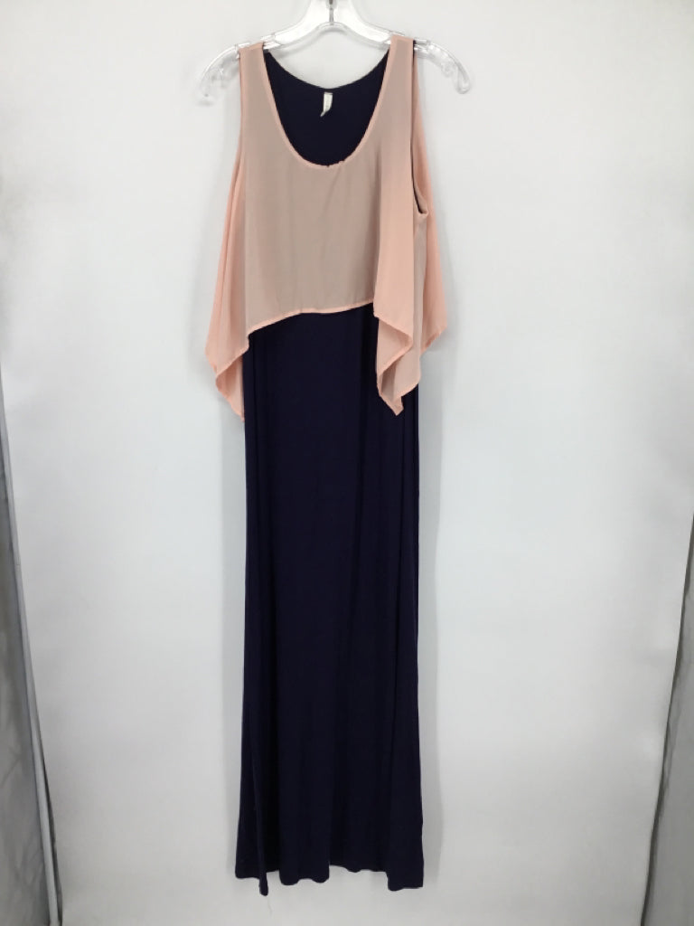 Pink Blush Size M Cotton Blend Dress - Maternity