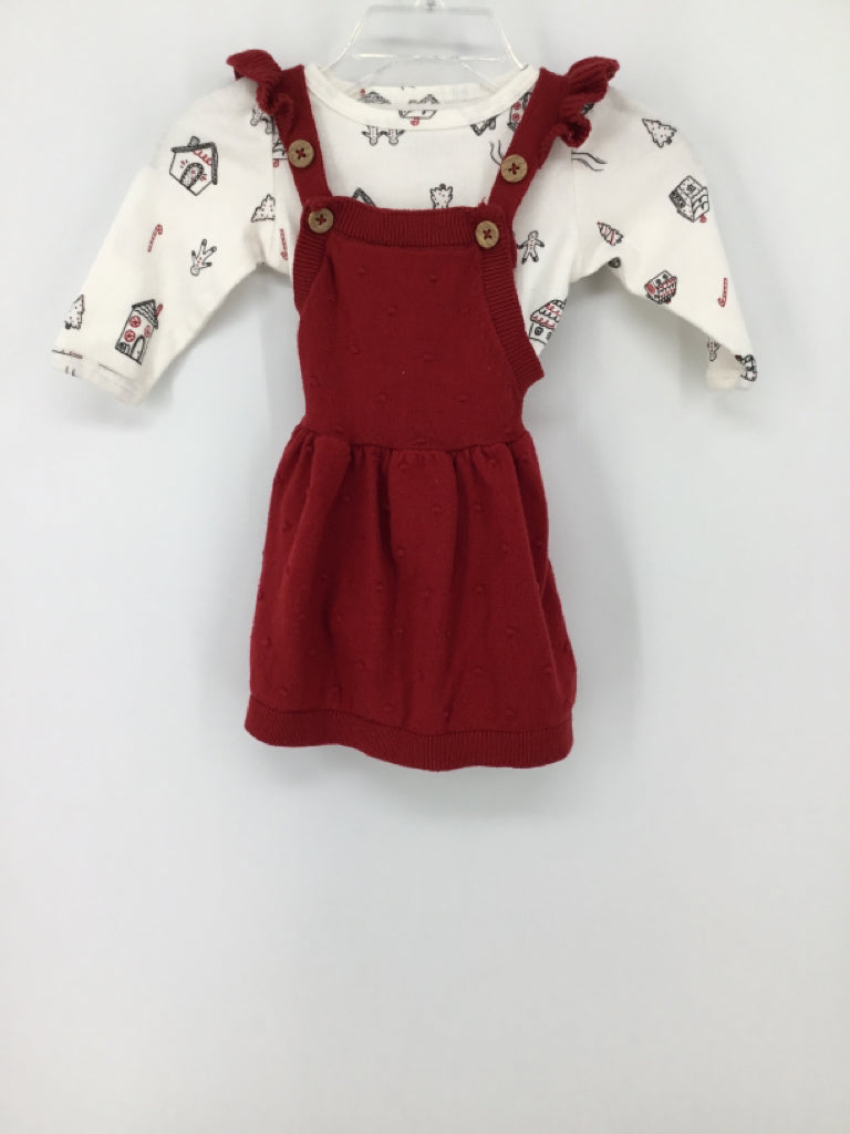 Carter's Child Size 3 Months Red Christmas Dress