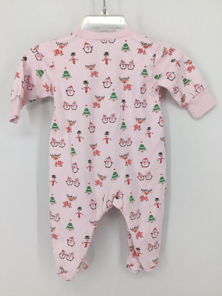 Kissy Kissy Child Size 0-3 Months Pink Christmas Sleeper