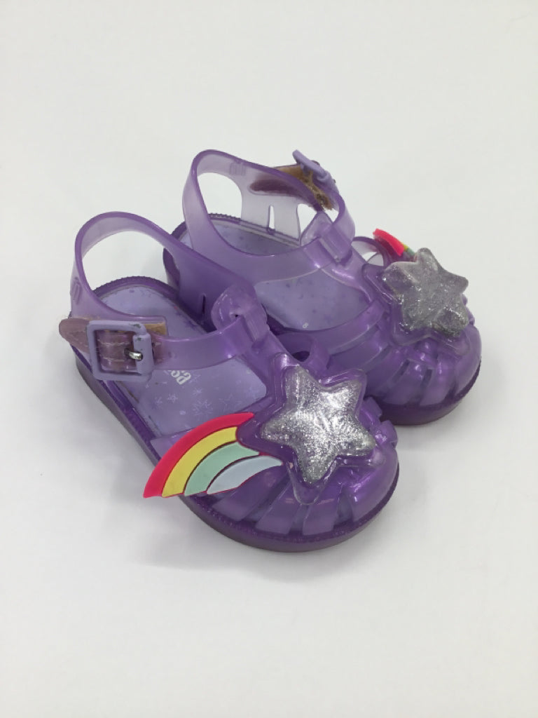 Mini Melissa Child Size 5 Toddler Purple Sandals/Flip Flops