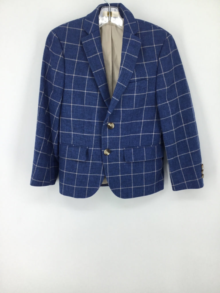 Class Club Child Size 8 Blue Checkered Blazer - boys