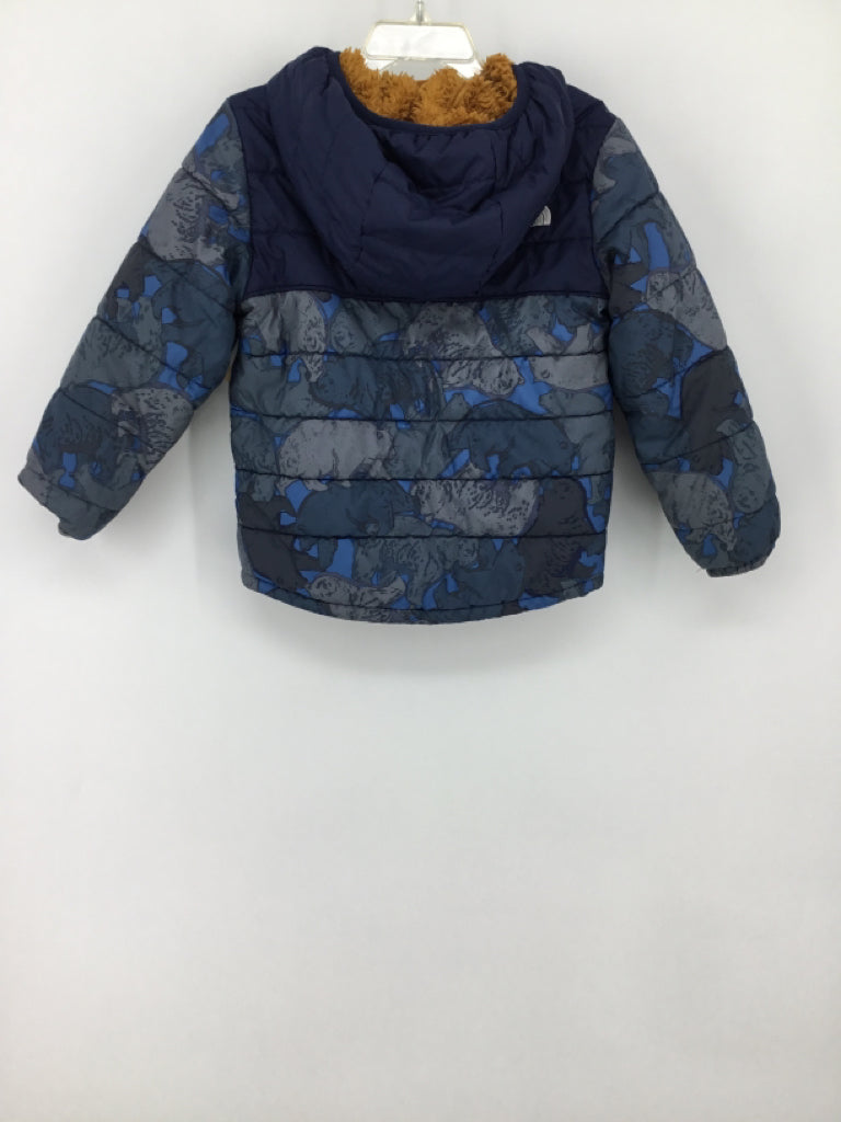 The North Face Child Size 4 Navy Camoflage Outerwear - boys