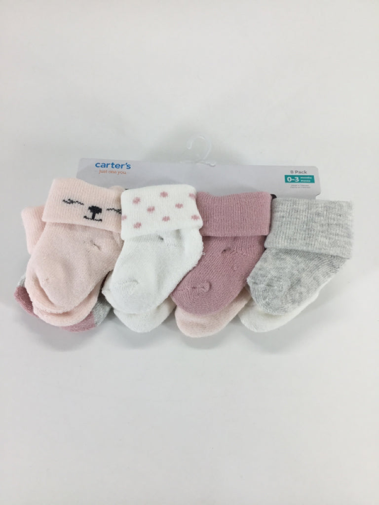 Just One You Made by Carters Child Size 0-3 Months Pink Socks - girls