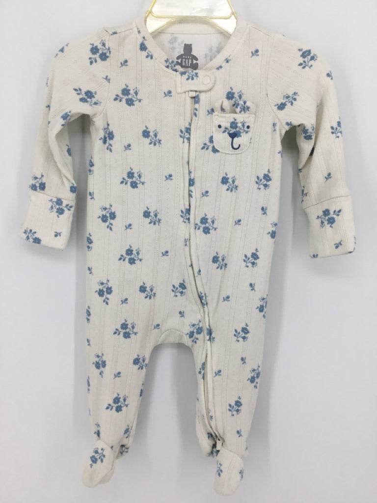 Baby Gap Child Size 0-3 Months Blue Sleepers