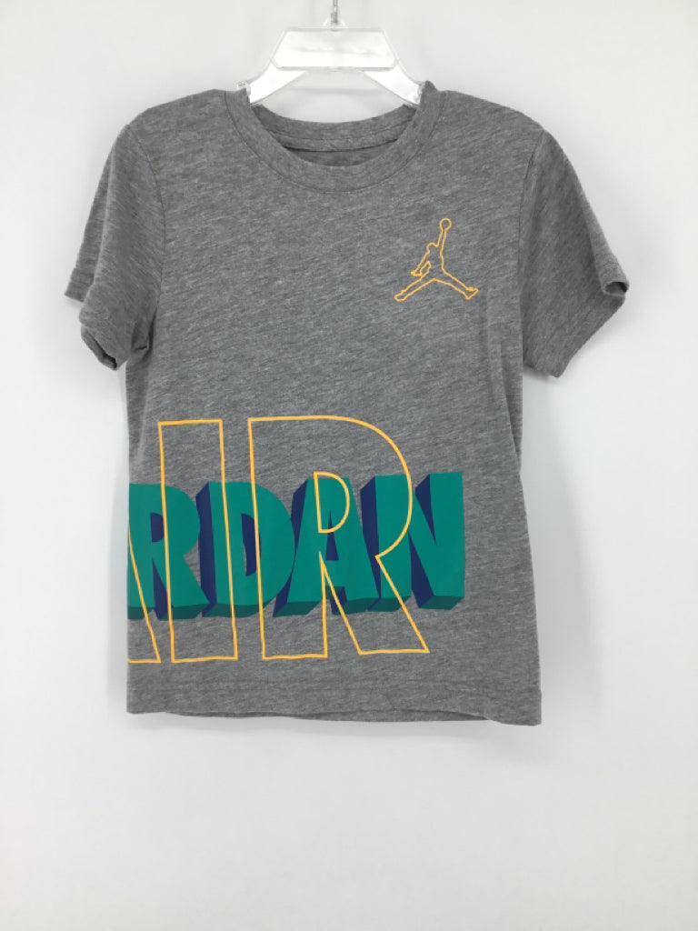 Air Jordan Child Size 4 Gray screen printed T-shirt - boys