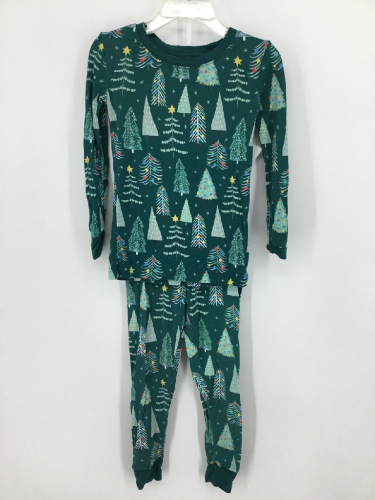 Little Sleepies Child Size 3 Green Christmas Pajamas