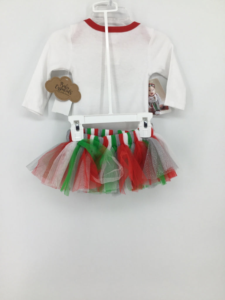 Baby Essentials Child Size 3 Months Red Christmas Outfit