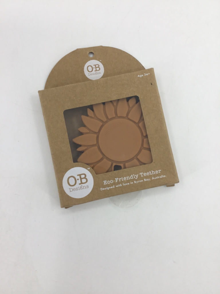 OB Designs Orange Silicone Sunflower Teether