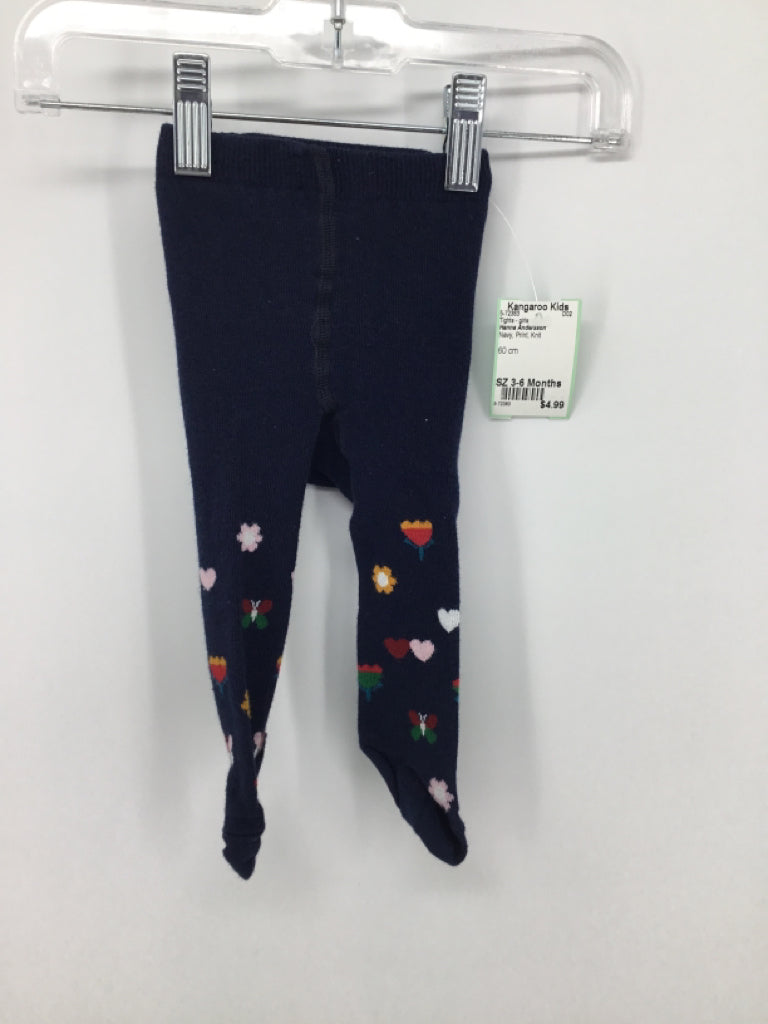 Hanna Andersson Child Size 3-6 Months Navy Tights - girls