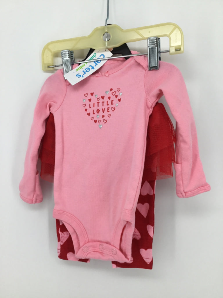 Child of Mine Child Size 0-3 Months Pink Valentine's Day Outfit